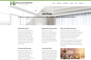 construction building website developers